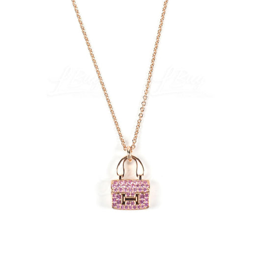 18K Amulettes Constance Pink Diamonds Pendant Necklace