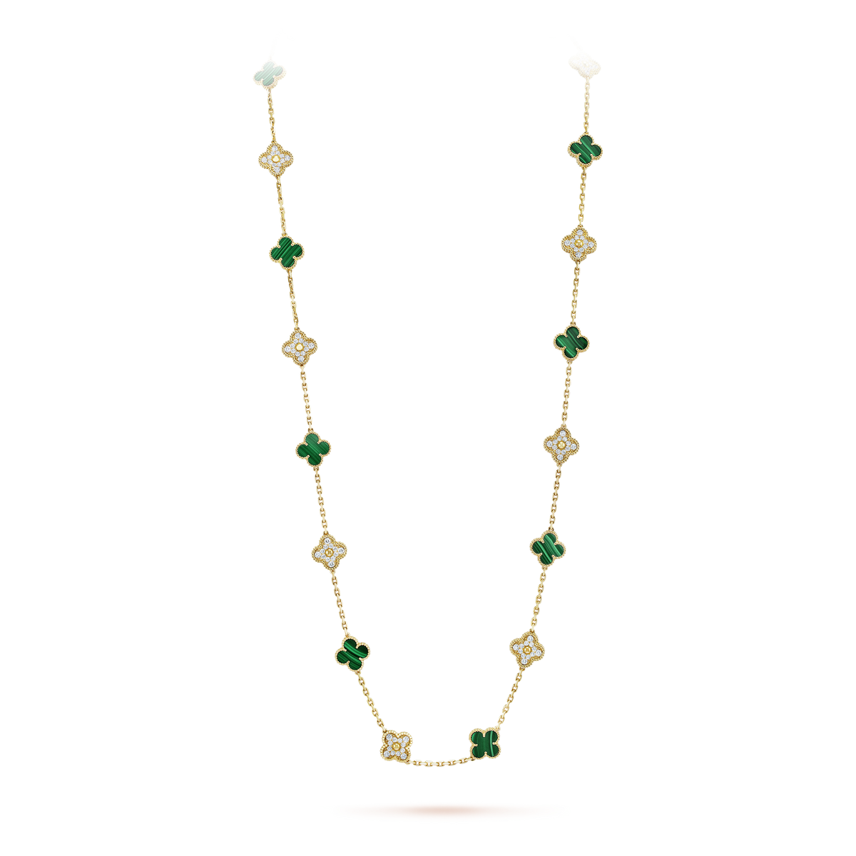 18K Vintage Alhambra 20 Motifs Long Clover Necklace