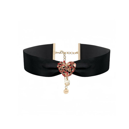 18K CD 30 Montaigne Red Crystals Choker Necklace