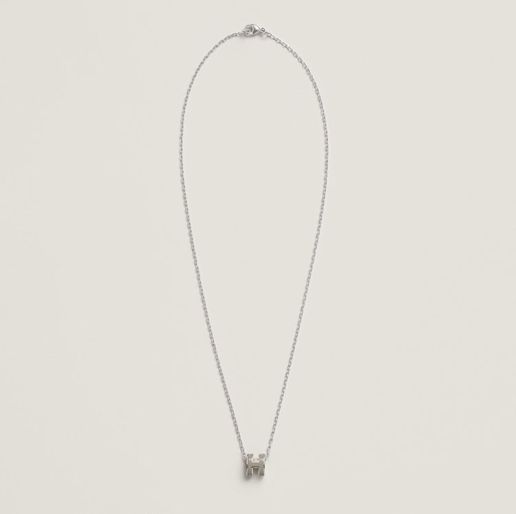 18K Mini Pop H Grey Necklace