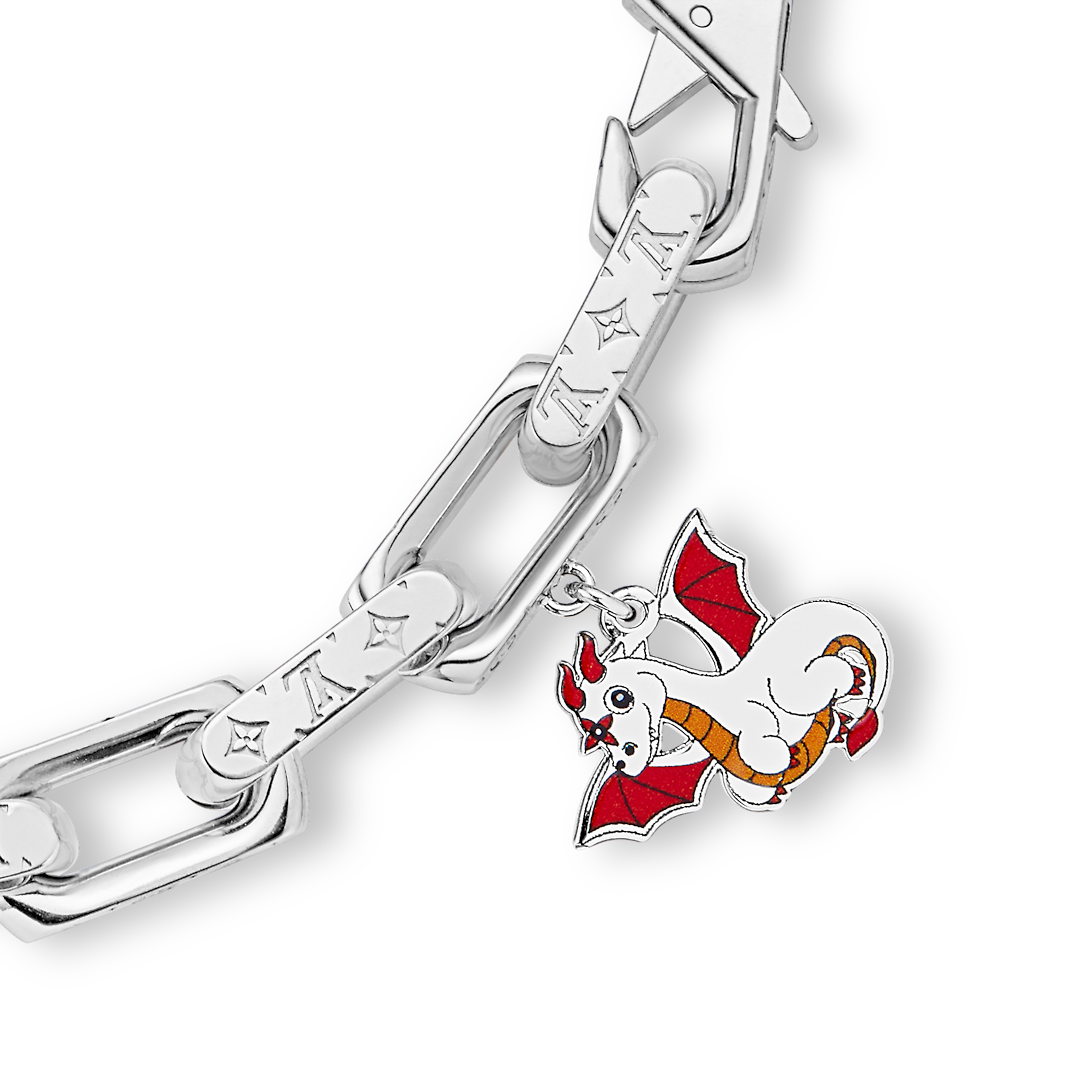 18K Louis Dargon Monogram Chain Necklace