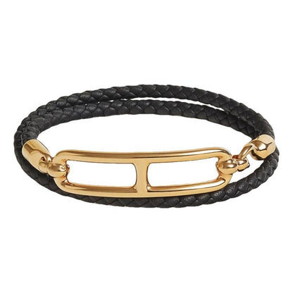 18K Roulis Double Tour Black H Bracelet