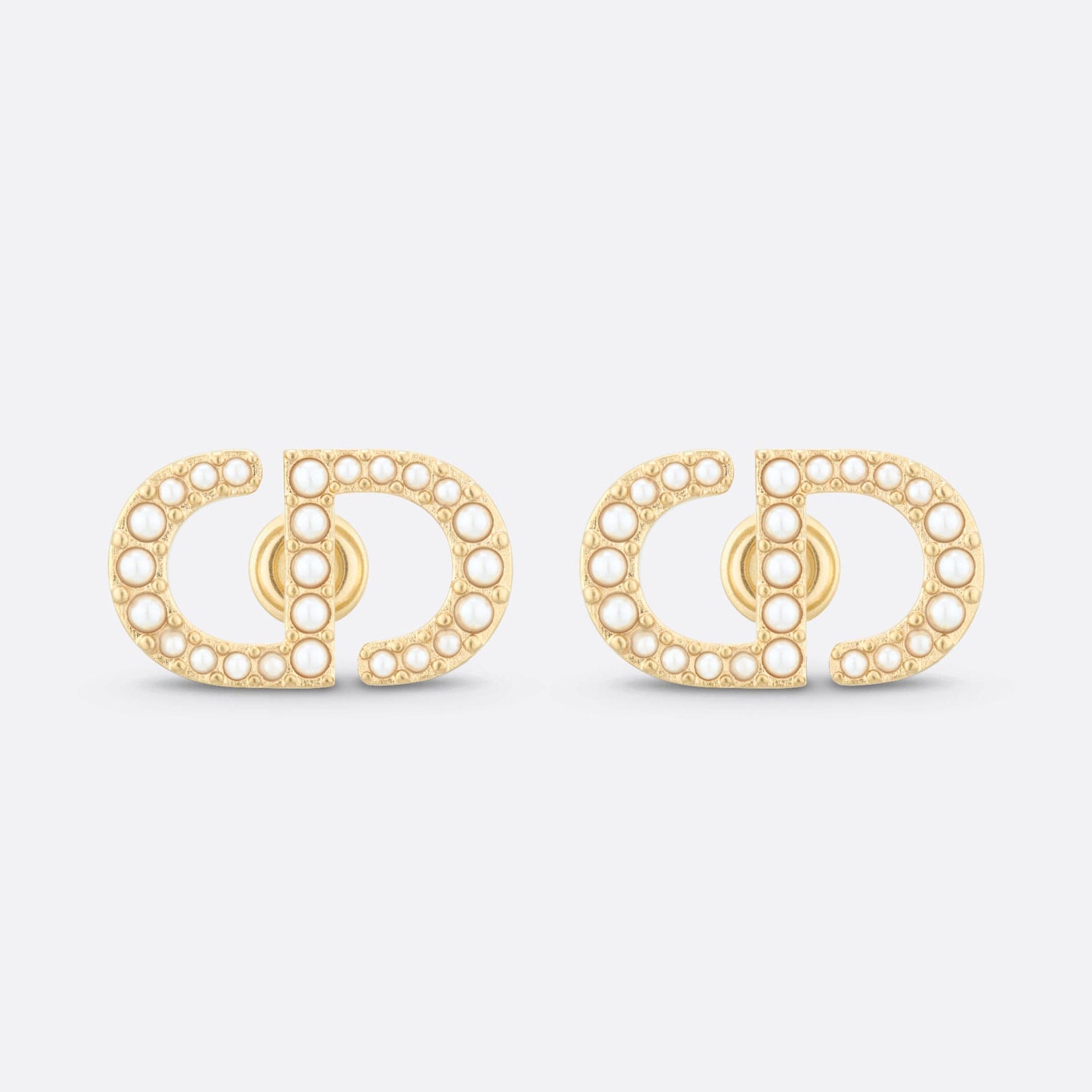18k Dior Petit CD Stud Earrings
