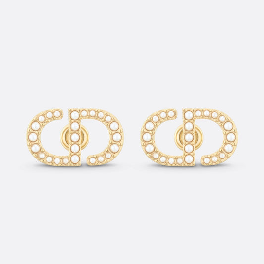 18k Dior Petit CD Stud Earrings