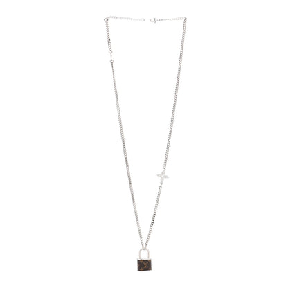 18K Louis Monogram Lock Pendant Necklace