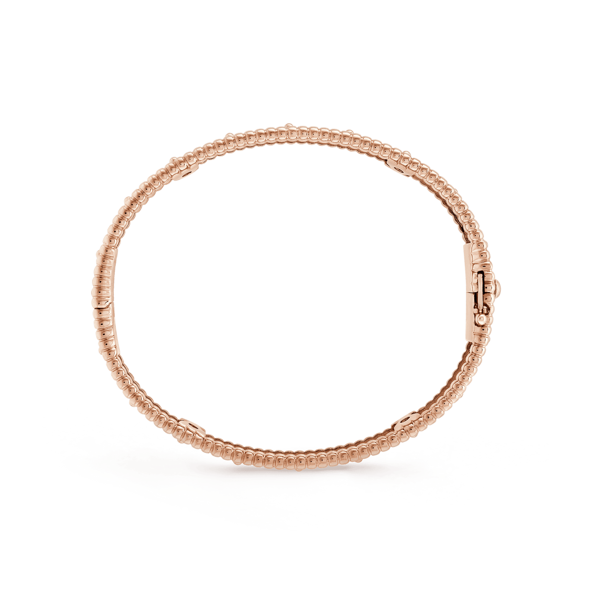 18K Rose Gold Perlée Clovers Bracelet