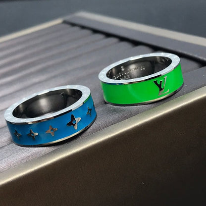 18K Louis Ceramic Set of 2 Rings