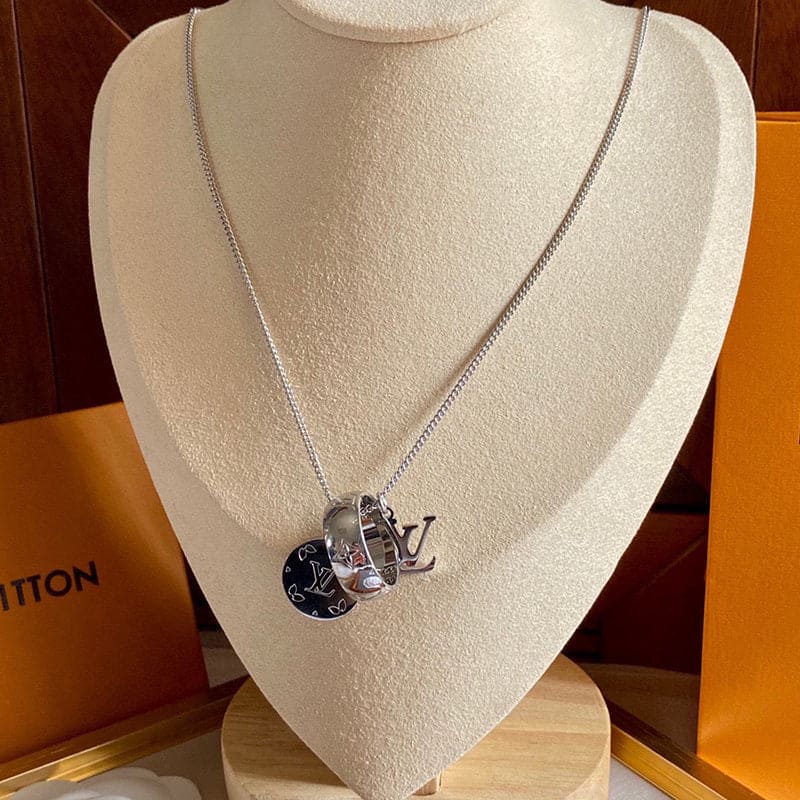 18K Louis Monogram Charms Necklace