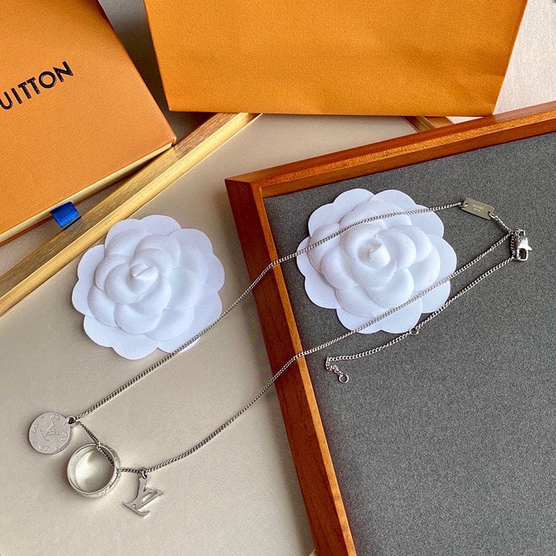 18K Louis Monogram Charms Necklace