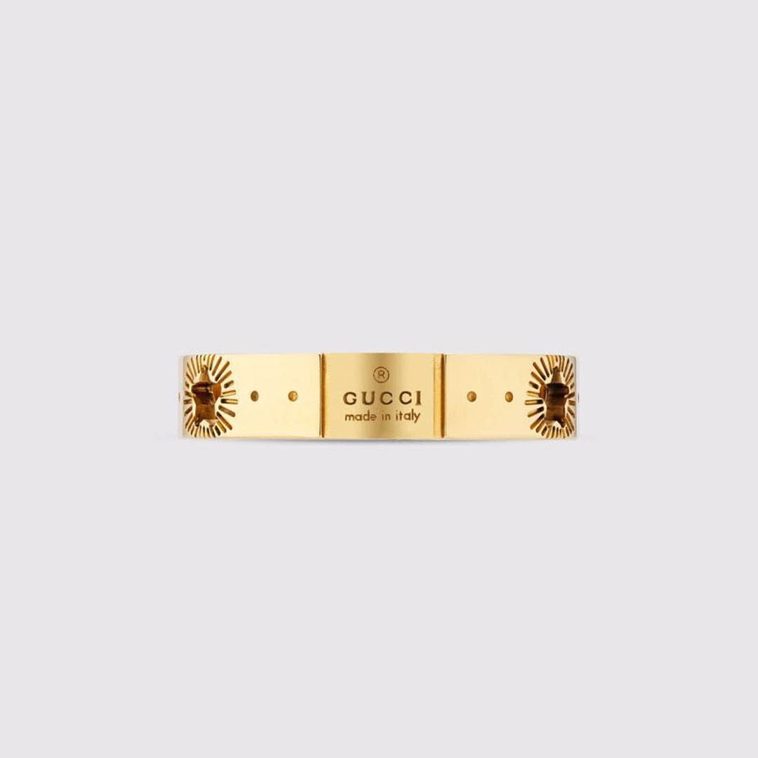 18K Double G Icon Yellow Gold Ring