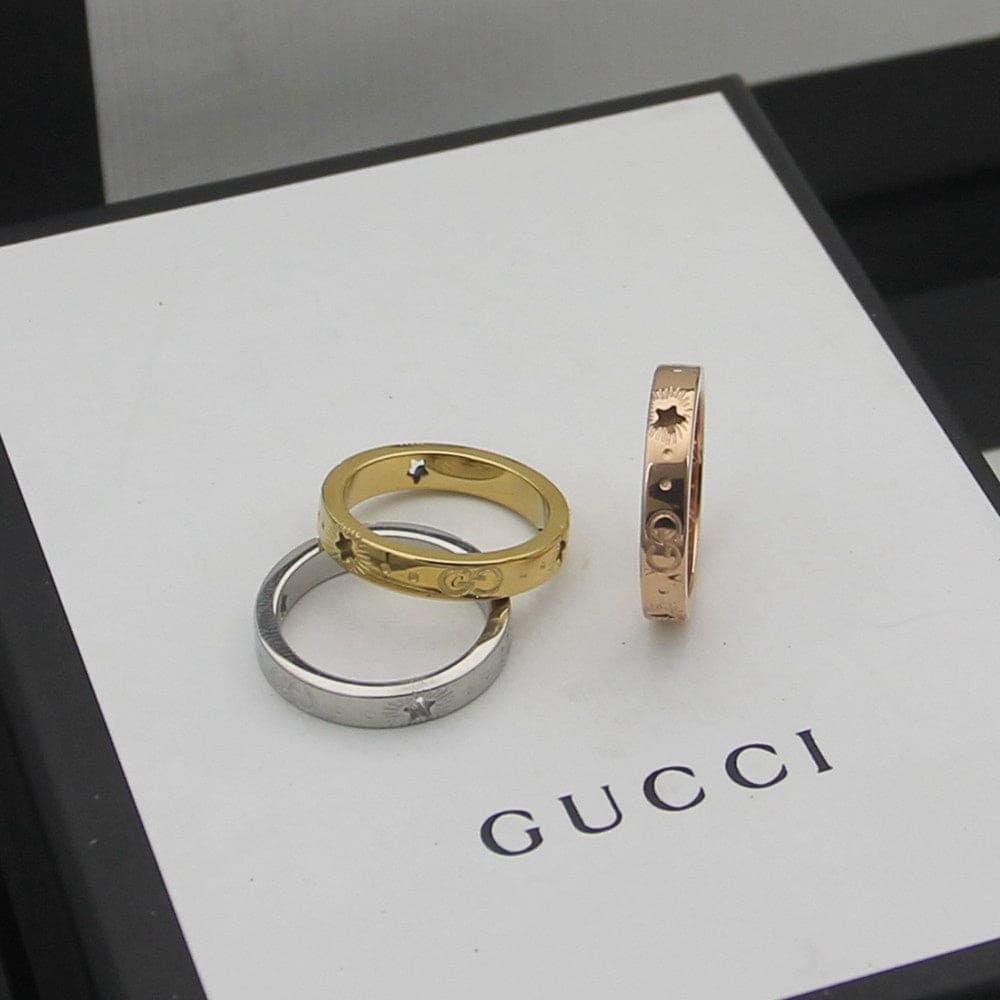 18K Double G Icon Yellow Gold Ring