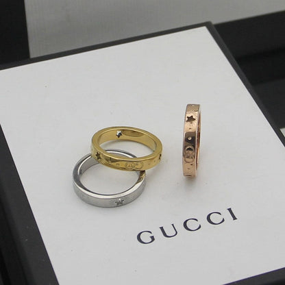 18K Double G Icon Yellow Gold Ring