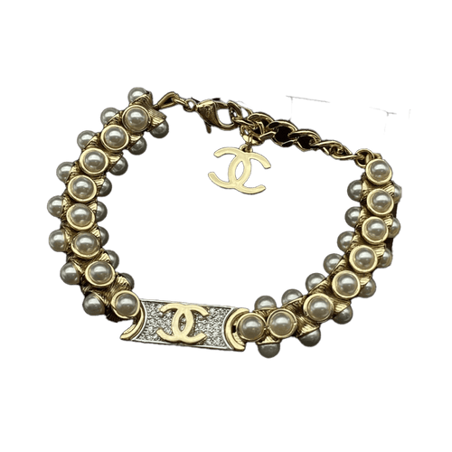 18K CHANEL Pearls Chain Bracelet