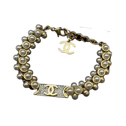 18K CHANEL Pearls Chain Bracelet