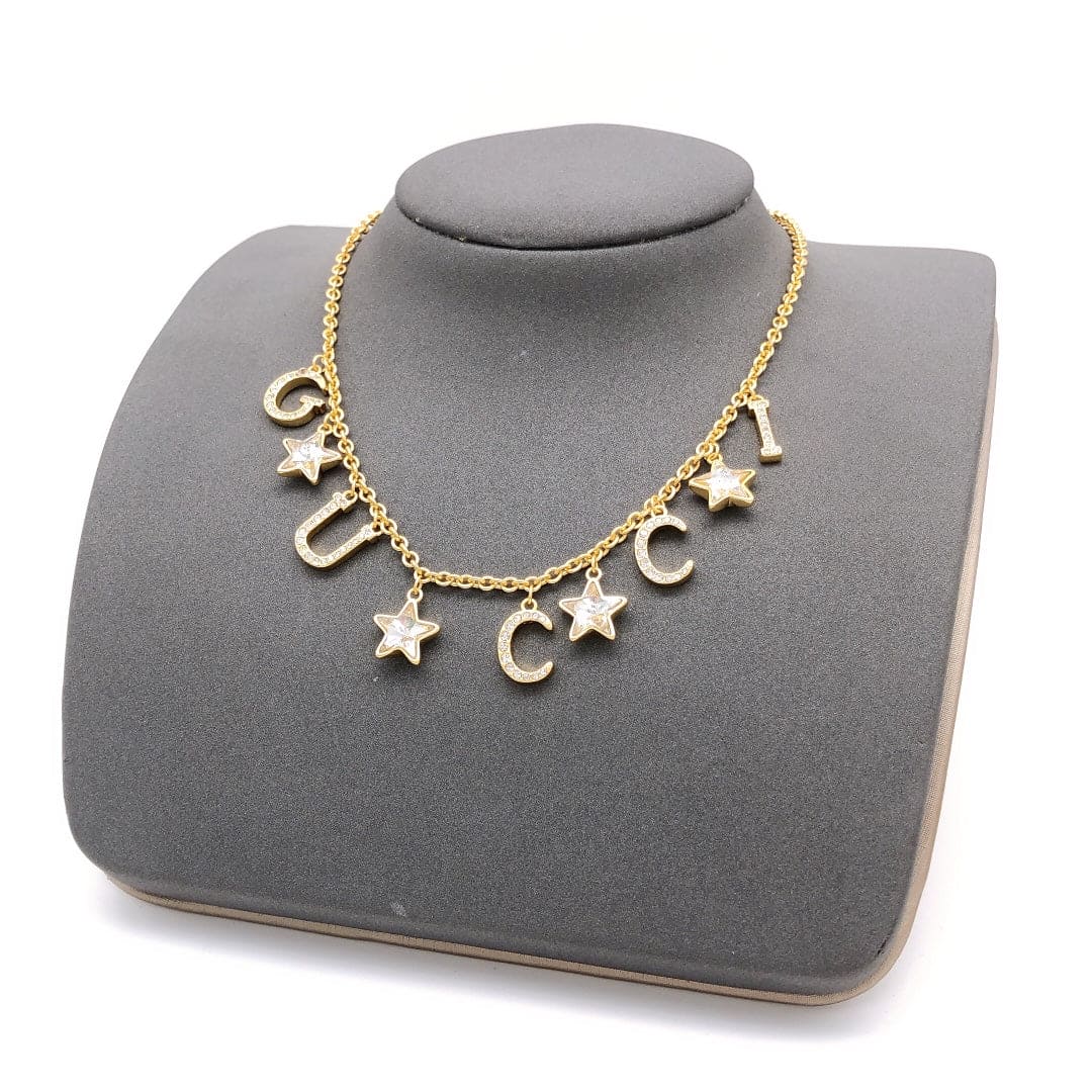18K Double G Script Necklace