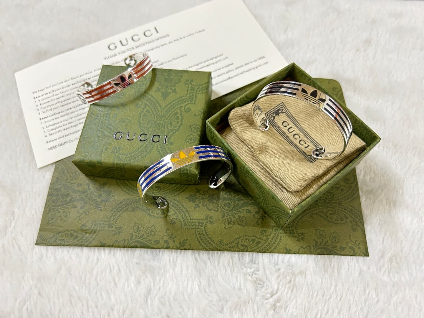 Double G x Adidas Cuff Orange Bracelet