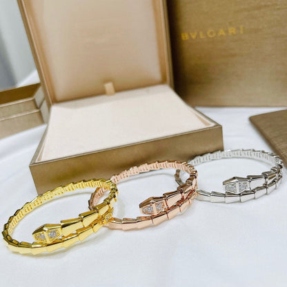 18K BV Serpenti Demi-Pave Diamonds Bracelet