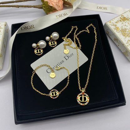 18K Petit CD Multicolor Crystals Bracelet