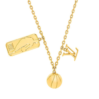 18K Louis Tab Pendant Necklace