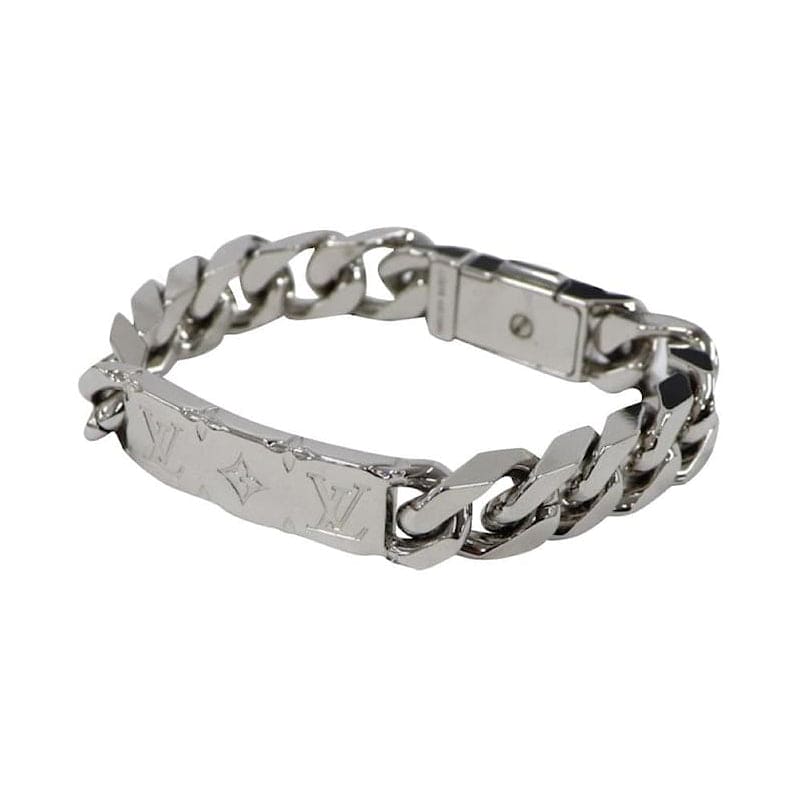 18K Louis Monogram Logo Chain Bracelet