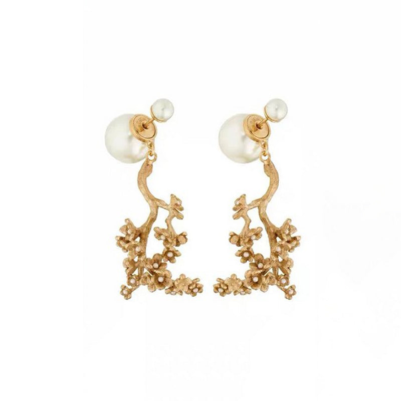 18K CD Tribales Tree Clip Earrings