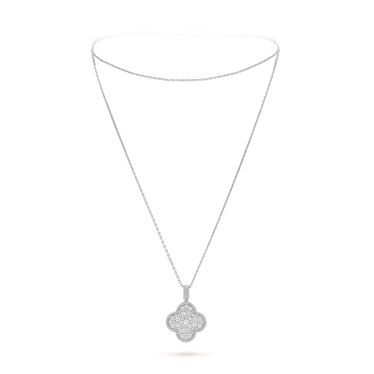 18K Van Cleef & Arpels Magic Alhambra One Motifs Diamonds Necklace