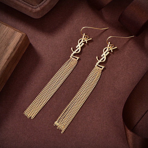 18K Saint Monogram Tassels Earrings