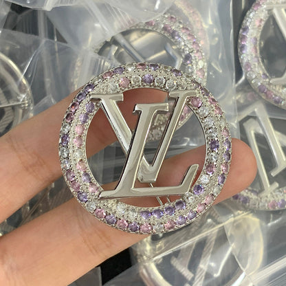 18K Louis Color Crystal Brooch