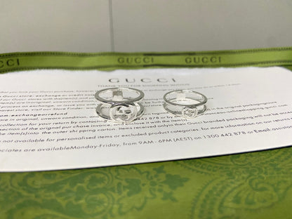 Double G Interlocking G Wide Open Ring