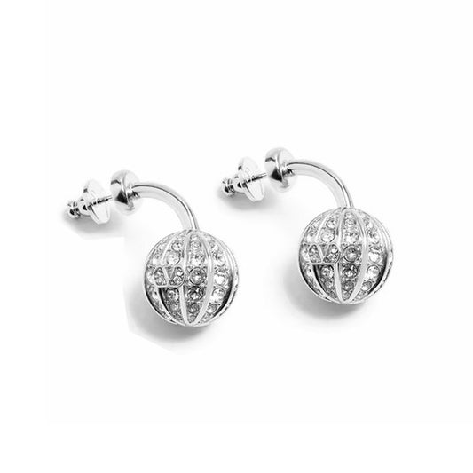 18K Vlogo Diamond Earrings