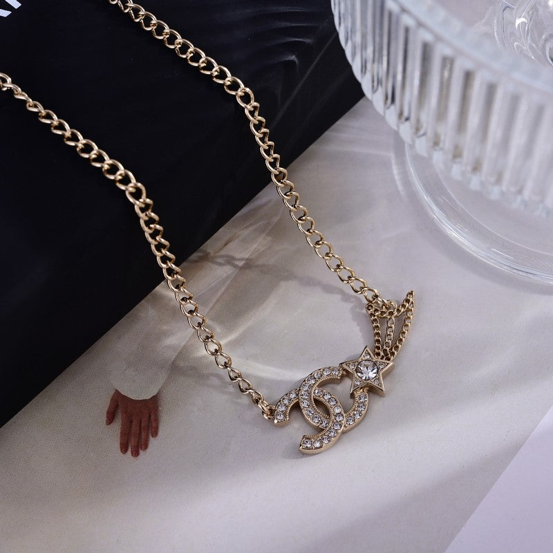 18K CC Star Diamond Necklace