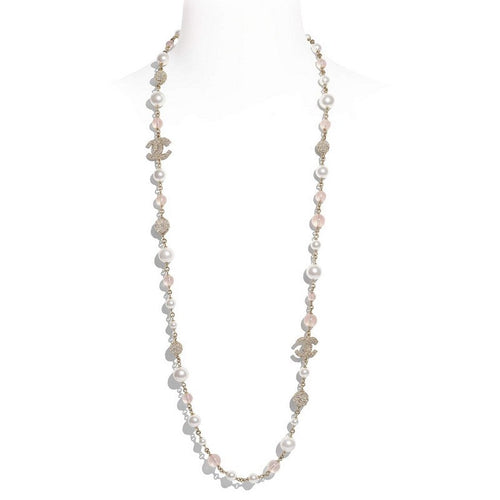 18K CC Black Pearl Diamond Necklace