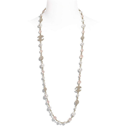 18K CC Black Pearl Diamond Necklace