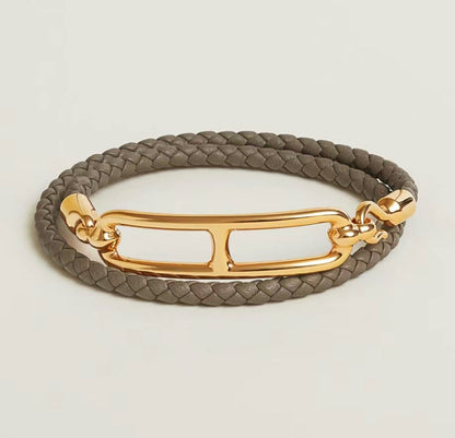18K Roulis Double Tour Grey H Bracelet
