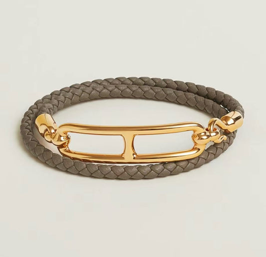 18K Roulis Double Tour Grey H Bracelet