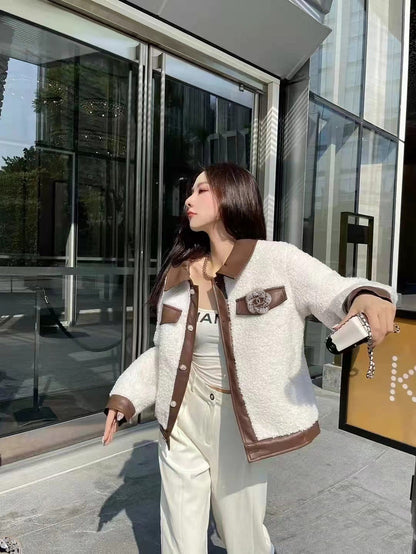 18K CC Camellia Crystals Brooch