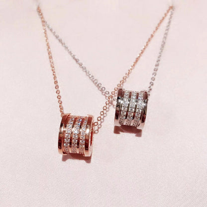 18K B.ZERO1  Demi-Pave Diamonds Necklace