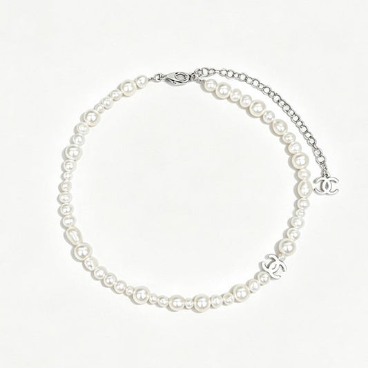 18K CC 26C Choker Pearl Necklace