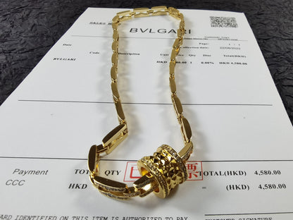 18K B.ZERO1  Diamonds Chain Link Necklace