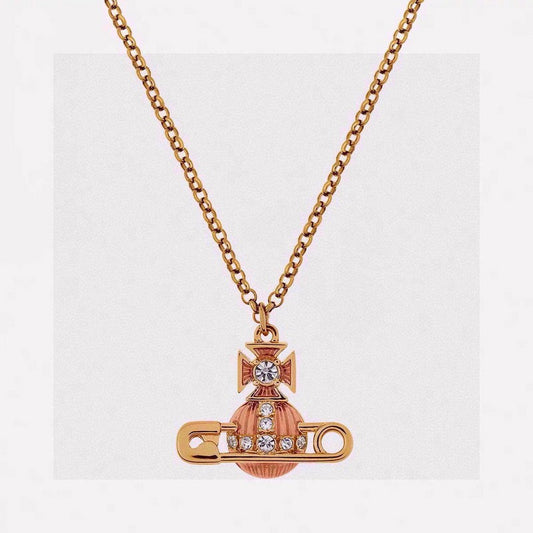 18K Vivienne West Mayfair Bas Relief Pendant Necklace