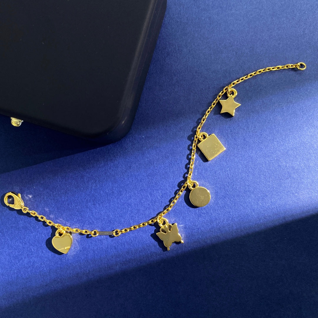 18K GG Letter Bracelet