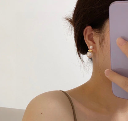 18K Triomphe Pearl Earrings