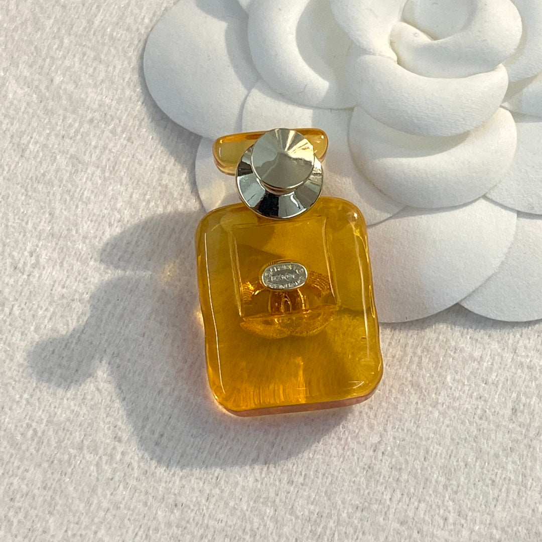 18K CC Perfume Color Bottle Brooch