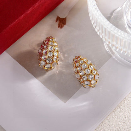 18K Vlogo Crystal Earrings