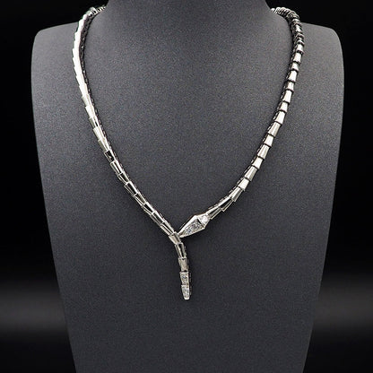 18K BV Serpenti Viper Demi-Pave Diamonds Necklace