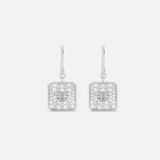 18K Triomphe Diamond Earrings
