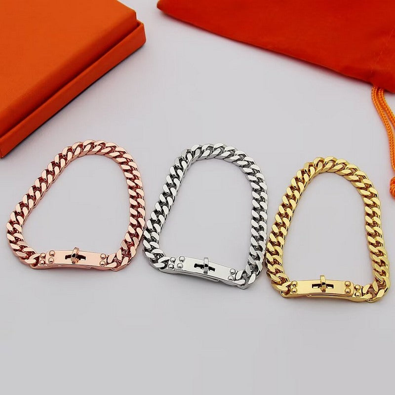 18K Kelly H Chain Bracelet