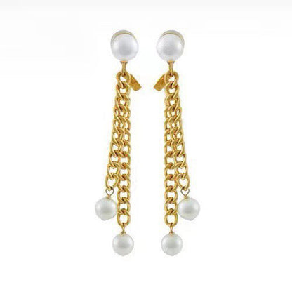 18K Triomphe Long Earrings