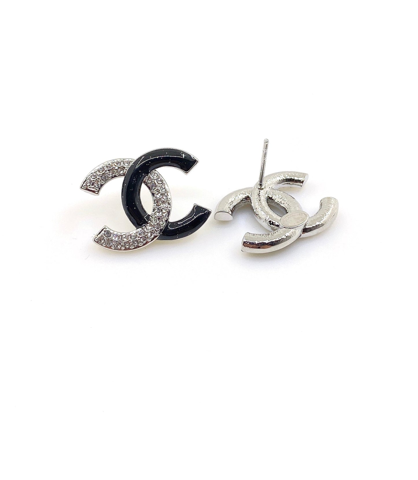 18K CC Black Diamonds Earrings