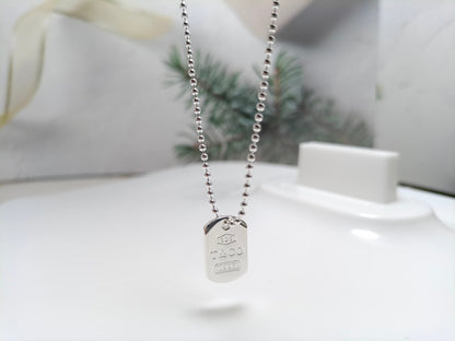 18K T 1837 Tag Pendant Necklace